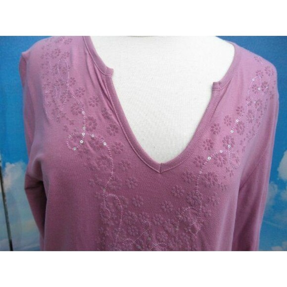 NEW by JAYNE B COLLECTION, PINK LAVENDER, PLUS SIZE 16W-18W) 3/4 SLEEVES, BLOUSE - Picture 2 of 5